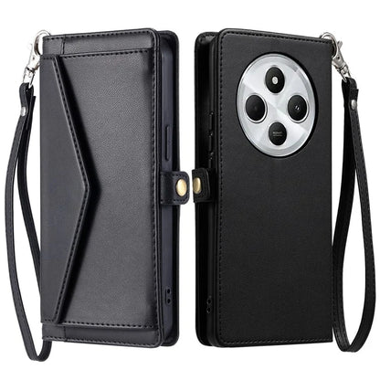 For Xiaomi Redmi 14C 4G Leather Case with Wrist Strap Wallet Stand Phone Cover