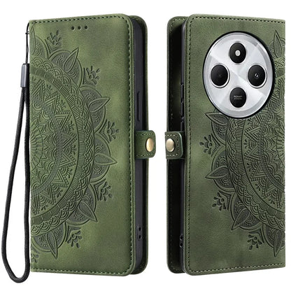 Style 016 For Xiaomi Redmi 14C 4G Case Skin Feel Totem Imprinted Wallet Leather Phone Cover