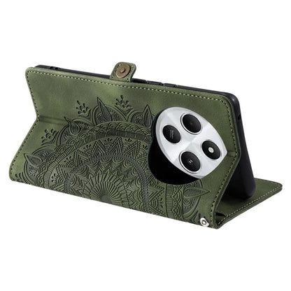 Style 016 For Xiaomi Redmi 14C 4G Case Skin Feel Totem Imprinted Wallet Leather Phone Cover