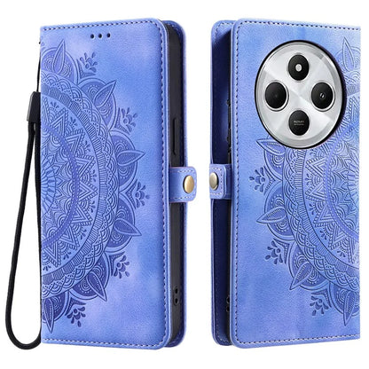 Style 016 For Xiaomi Redmi 14C 4G Case Skin Feel Totem Imprinted Wallet Leather Phone Cover
