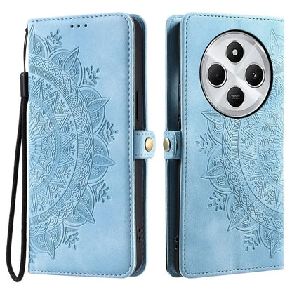 Style 016 For Xiaomi Redmi 14C 4G Case Skin Feel Totem Imprinted Wallet Leather Phone Cover