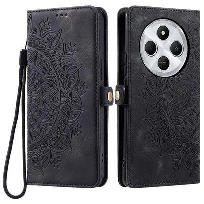 Style 016 For Xiaomi Redmi 14C 4G Case Skin Feel Totem Imprinted Wallet Leather Phone Cover