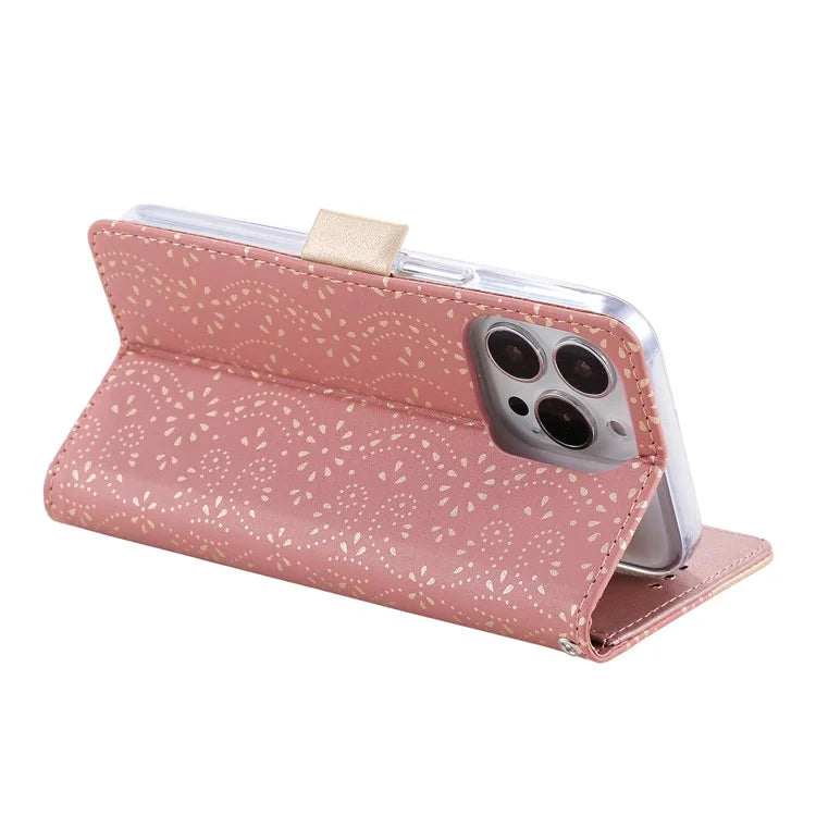 For iPhone 16 Pro Max Wallet Case PU Leather Zipper Pocket Phone Cover