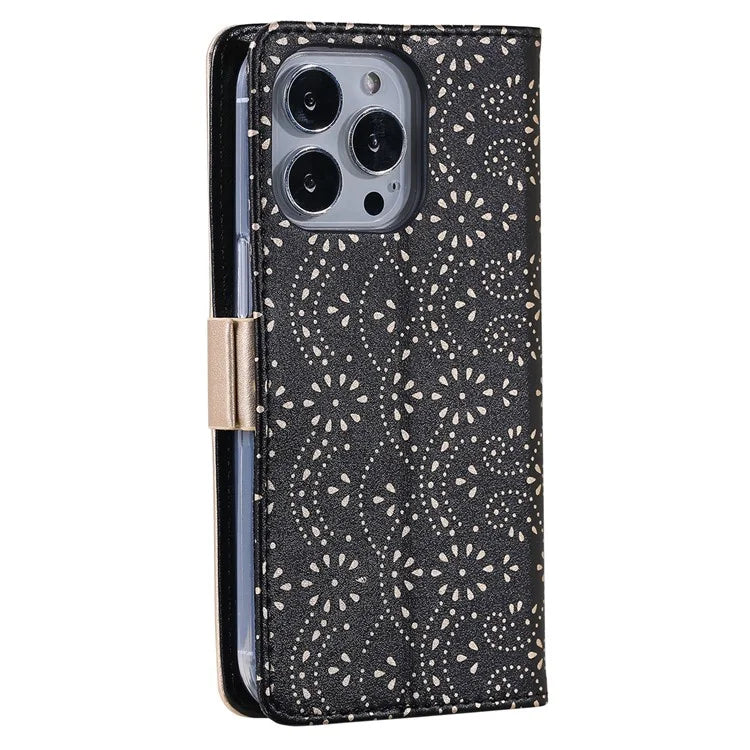 For iPhone 16 Pro Max Wallet Case PU Leather Zipper Pocket Phone Cover