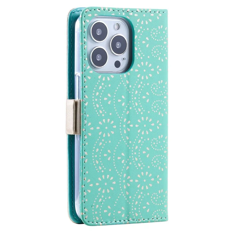 For iPhone 16 Pro Max Wallet Case PU Leather Zipper Pocket Phone Cover