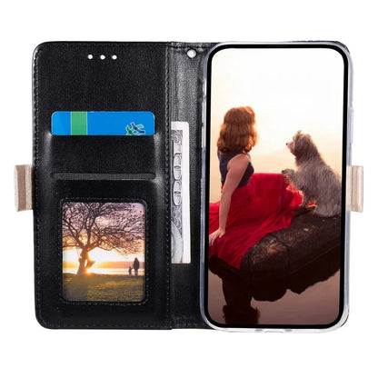 For iPhone 16 Plus Wallet Case PU Leather Zipper Pocket Phone Cover