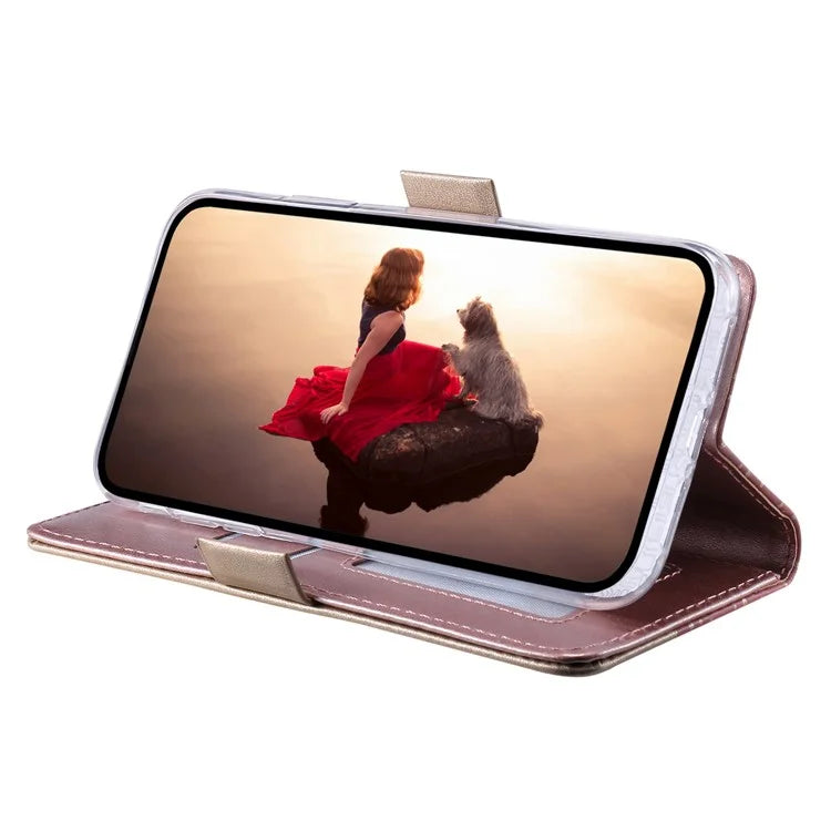 For iPhone 16 Plus Wallet Case PU Leather Zipper Pocket Phone Cover
