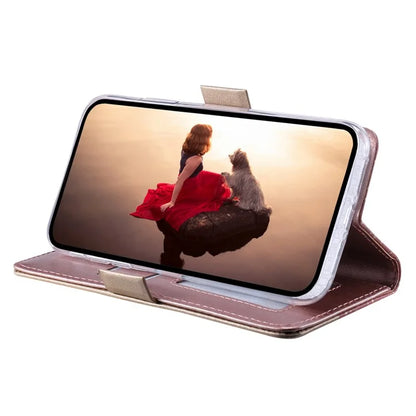 For iPhone 16 Plus Wallet Case PU Leather Zipper Pocket Phone Cover