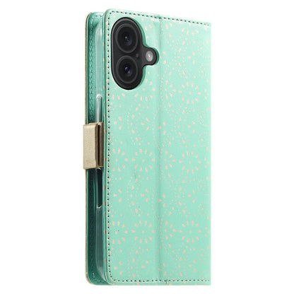 For iPhone 16 Wallet Case PU Leather Zipper Pocket Phone Cover