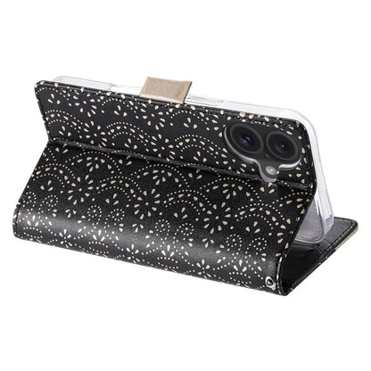 For iPhone 16 Wallet Case PU Leather Zipper Pocket Phone Cover