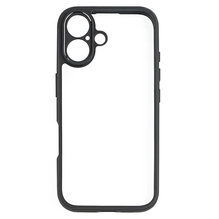 For iPhone 16 Plus Case Shockproof PC+TPU Clear Back Phone Cover