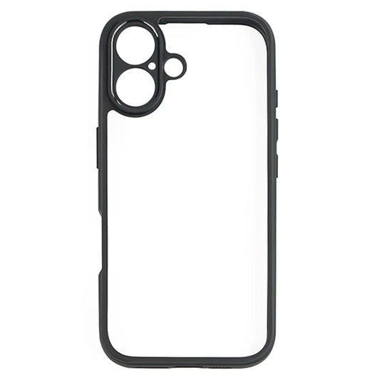 For iPhone 16 Plus Case Shockproof PC+TPU Clear Back Phone Cover