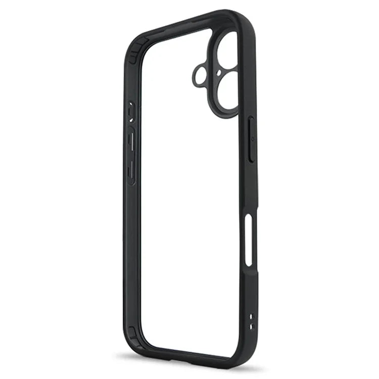 For iPhone 16 Plus Case Shockproof PC+TPU Clear Back Phone Cover