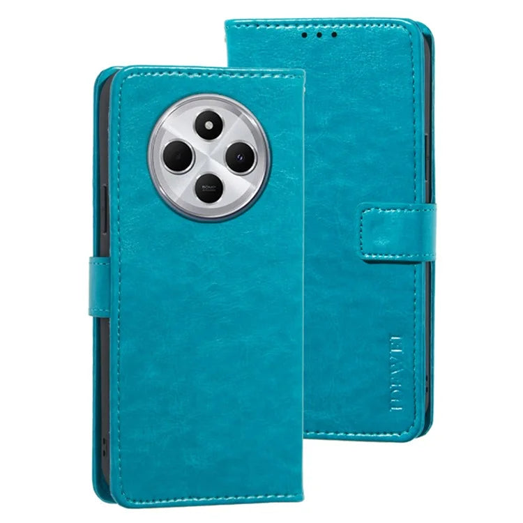 IDEWEI For Xiaomi Redmi 14C 4G Stand Case Crazy Horse Texture Leather Phone Cover