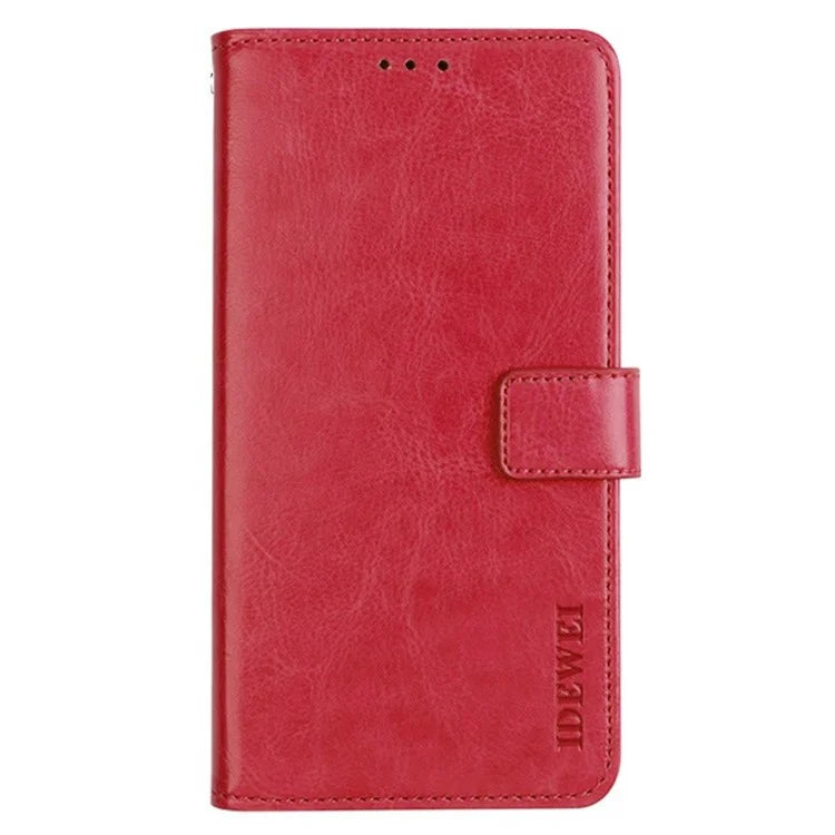 IDEWEI For Xiaomi Redmi 14C 4G Stand Case Crazy Horse Texture Leather Phone Cover