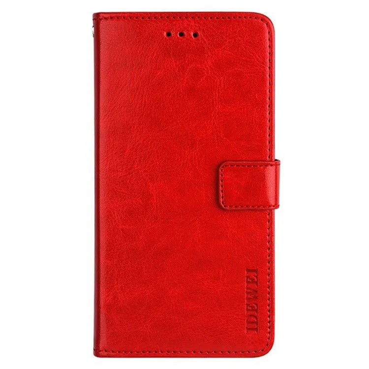 IDEWEI For Xiaomi Redmi 14C 4G Stand Case Crazy Horse Texture Leather Phone Cover