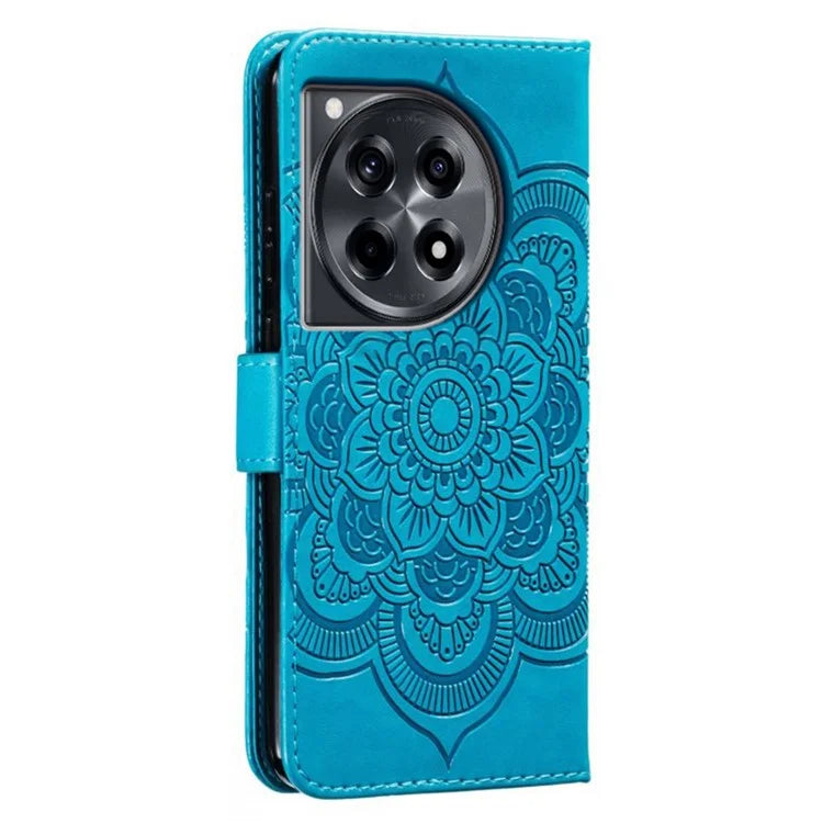 For OnePlus Ace 3 5G Case PU Leather Mandala Imprinted Design Wallet Phone Cover