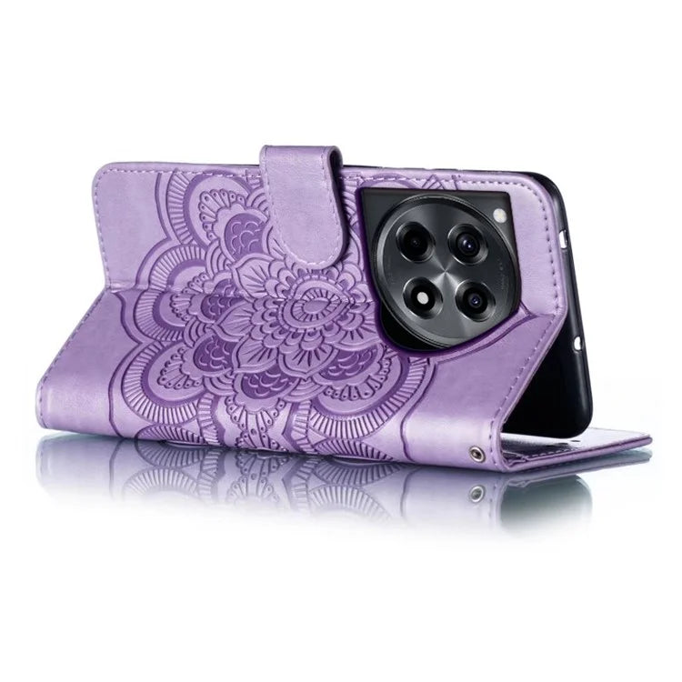 For OnePlus Ace 3 5G Case PU Leather Mandala Imprinted Design Wallet Phone Cover