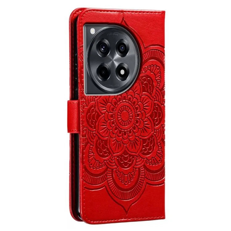 For OnePlus Ace 3 5G Case PU Leather Mandala Imprinted Design Wallet Phone Cover