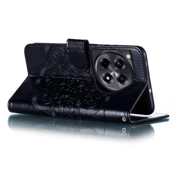 For OnePlus Ace 3 5G Case PU Leather Mandala Imprinted Design Wallet Phone Cover