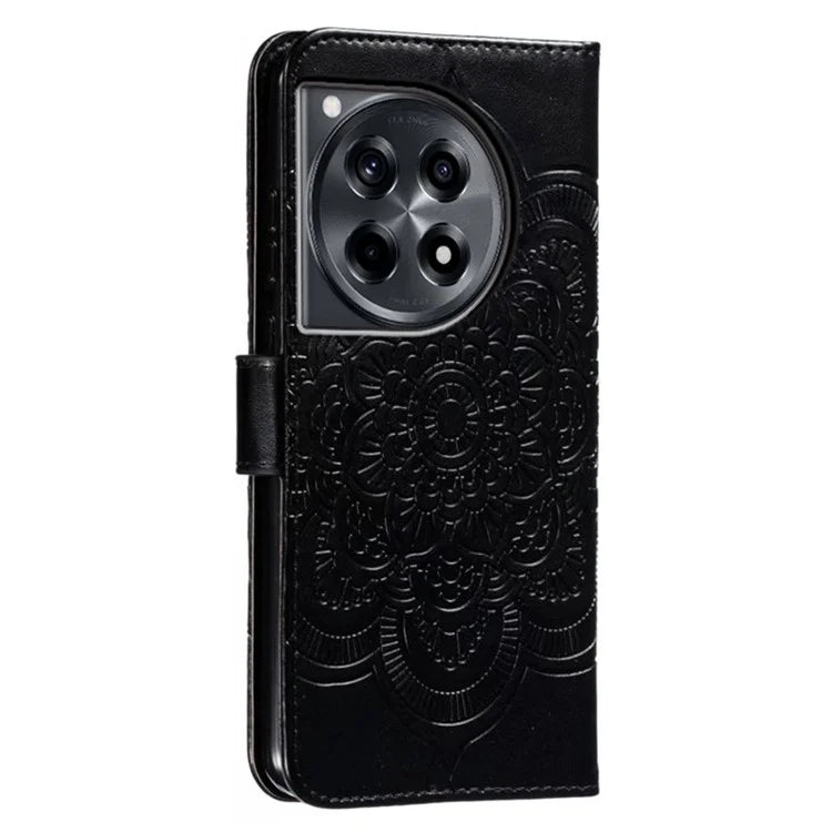 For OnePlus Ace 3 5G Case PU Leather Mandala Imprinted Design Wallet Phone Cover