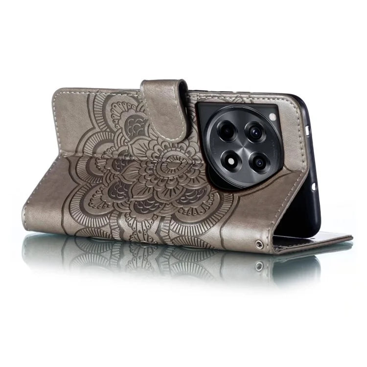 For OnePlus Ace 3 5G Case PU Leather Mandala Imprinted Design Wallet Phone Cover