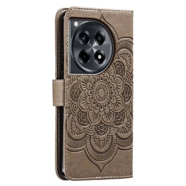 For OnePlus Ace 3 5G Case PU Leather Mandala Imprinted Design Wallet Phone Cover