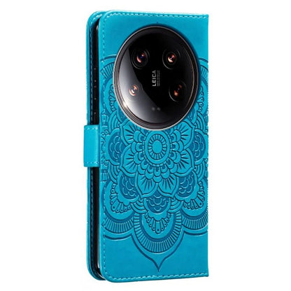 For Xiaomi 14 Ultra Case PU Leather Mandala Imprinted Design Wallet Phone Cover
