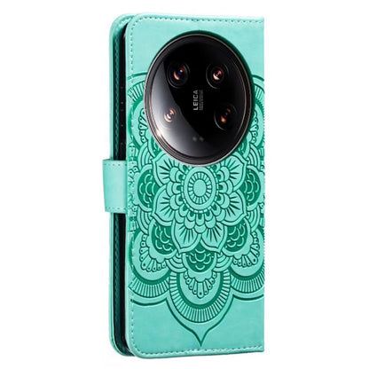 For Xiaomi 14 Ultra Case PU Leather Mandala Imprinted Design Wallet Phone Cover