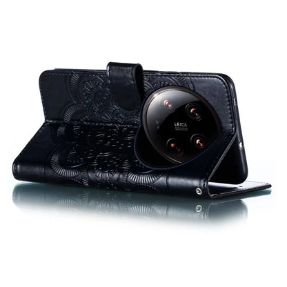 For Xiaomi 14 Ultra Case PU Leather Mandala Imprinted Design Wallet Phone Cover