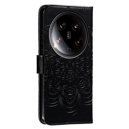 For Xiaomi 14 Ultra Case PU Leather Mandala Imprinted Design Wallet Phone Cover
