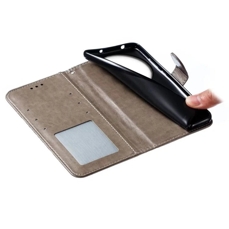 For Xiaomi 14 Ultra Case PU Leather Mandala Imprinted Design Wallet Phone Cover