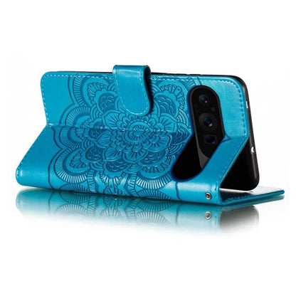 For Google Pixel 9 Pro XL Case PU Leather Mandala Imprinted Design Wallet Phone Cover
