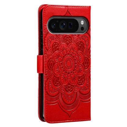 For Google Pixel 9 Pro XL Case PU Leather Mandala Imprinted Design Wallet Phone Cover