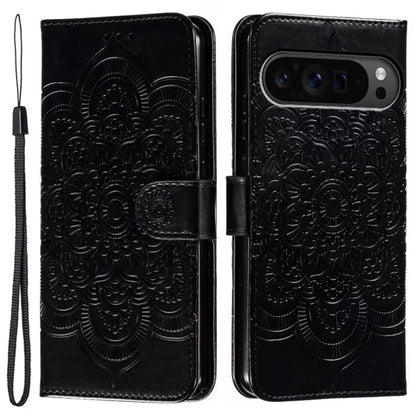For Google Pixel 9 Pro XL Case PU Leather Mandala Imprinted Design Wallet Phone Cover