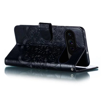For Google Pixel 9 Pro XL Case PU Leather Mandala Imprinted Design Wallet Phone Cover
