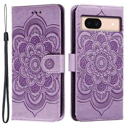 For Google Pixel 8a Case PU Leather Mandala Imprinted Design Wallet Phone Cover