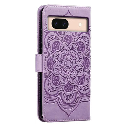 For Google Pixel 8a Case PU Leather Mandala Imprinted Design Wallet Phone Cover