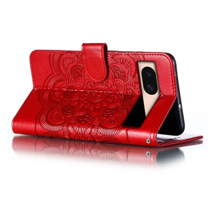 For Google Pixel 8a Case PU Leather Mandala Imprinted Design Wallet Phone Cover