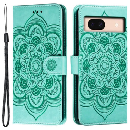 For Google Pixel 8a Case PU Leather Mandala Imprinted Design Wallet Phone Cover