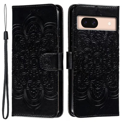 For Google Pixel 8a Case PU Leather Mandala Imprinted Design Wallet Phone Cover