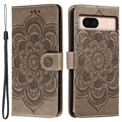 For Google Pixel 8a Case PU Leather Mandala Imprinted Design Wallet Phone Cover