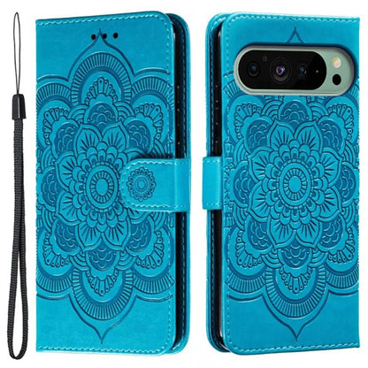 For Google Pixel 9 Pro / Pixel 9 Case PU Leather Mandala Imprinted Design Wallet Phone Cover