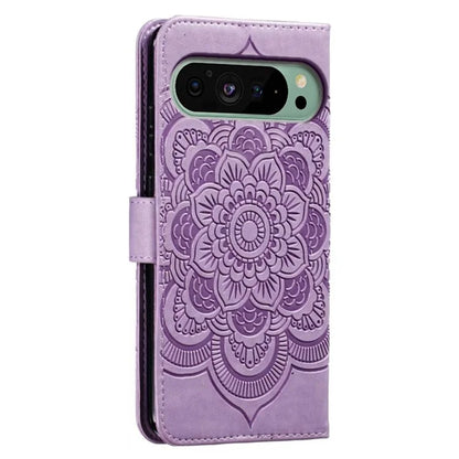 For Google Pixel 9 Pro / Pixel 9 Case PU Leather Mandala Imprinted Design Wallet Phone Cover