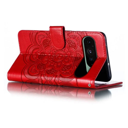 For Google Pixel 9 Pro / Pixel 9 Case PU Leather Mandala Imprinted Design Wallet Phone Cover