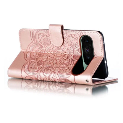 For Google Pixel 9 Pro / Pixel 9 Case PU Leather Mandala Imprinted Design Wallet Phone Cover
