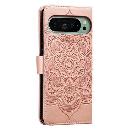 For Google Pixel 9 Pro / Pixel 9 Case PU Leather Mandala Imprinted Design Wallet Phone Cover