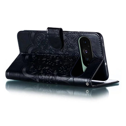 For Google Pixel 9 Pro / Pixel 9 Case PU Leather Mandala Imprinted Design Wallet Phone Cover