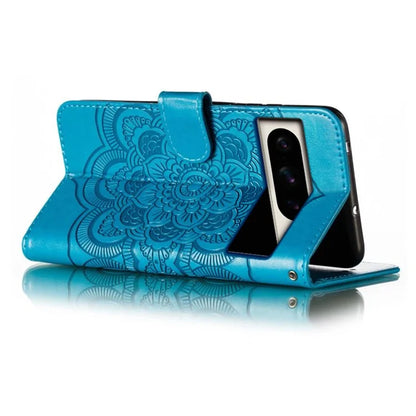For Google Pixel 8 Pro Case PU Leather Mandala Imprinted Design Wallet Phone Cover