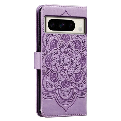 For Google Pixel 8 Pro Case PU Leather Mandala Imprinted Design Wallet Phone Cover